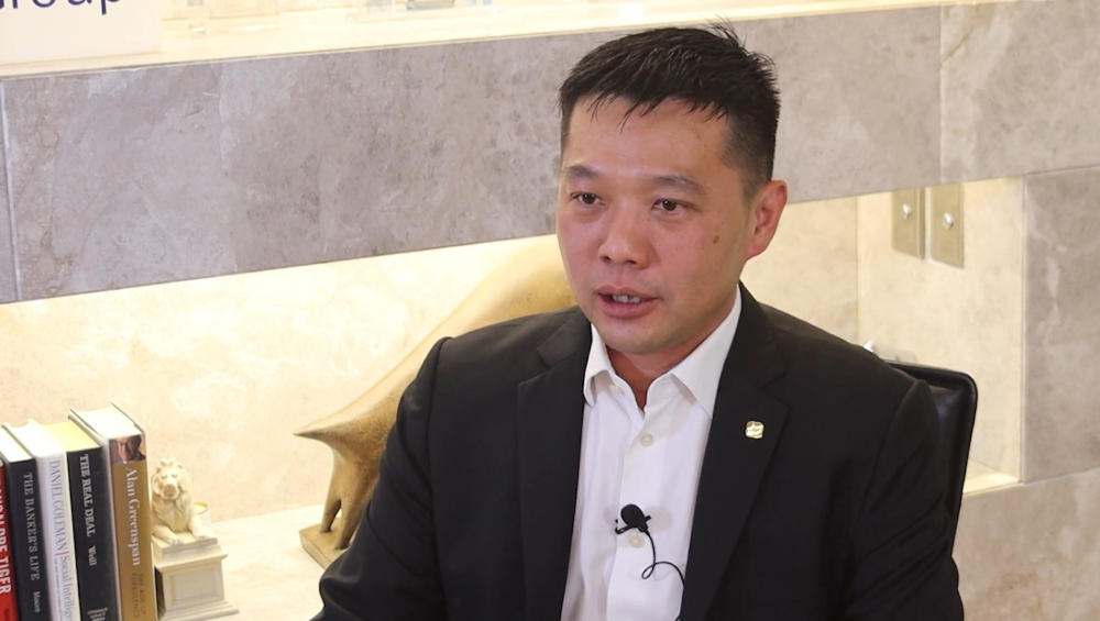 Orient Futures Singapore CEO being interviewed by John Lothian News