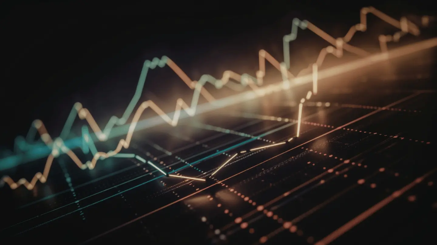 Market trends analysis with financial data visualization