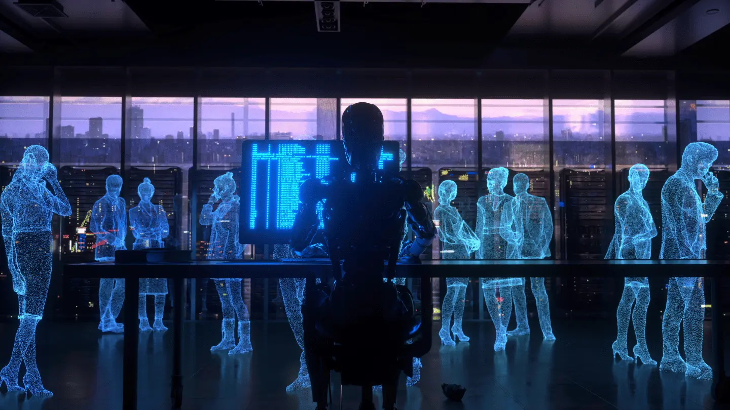 AI communicates with people